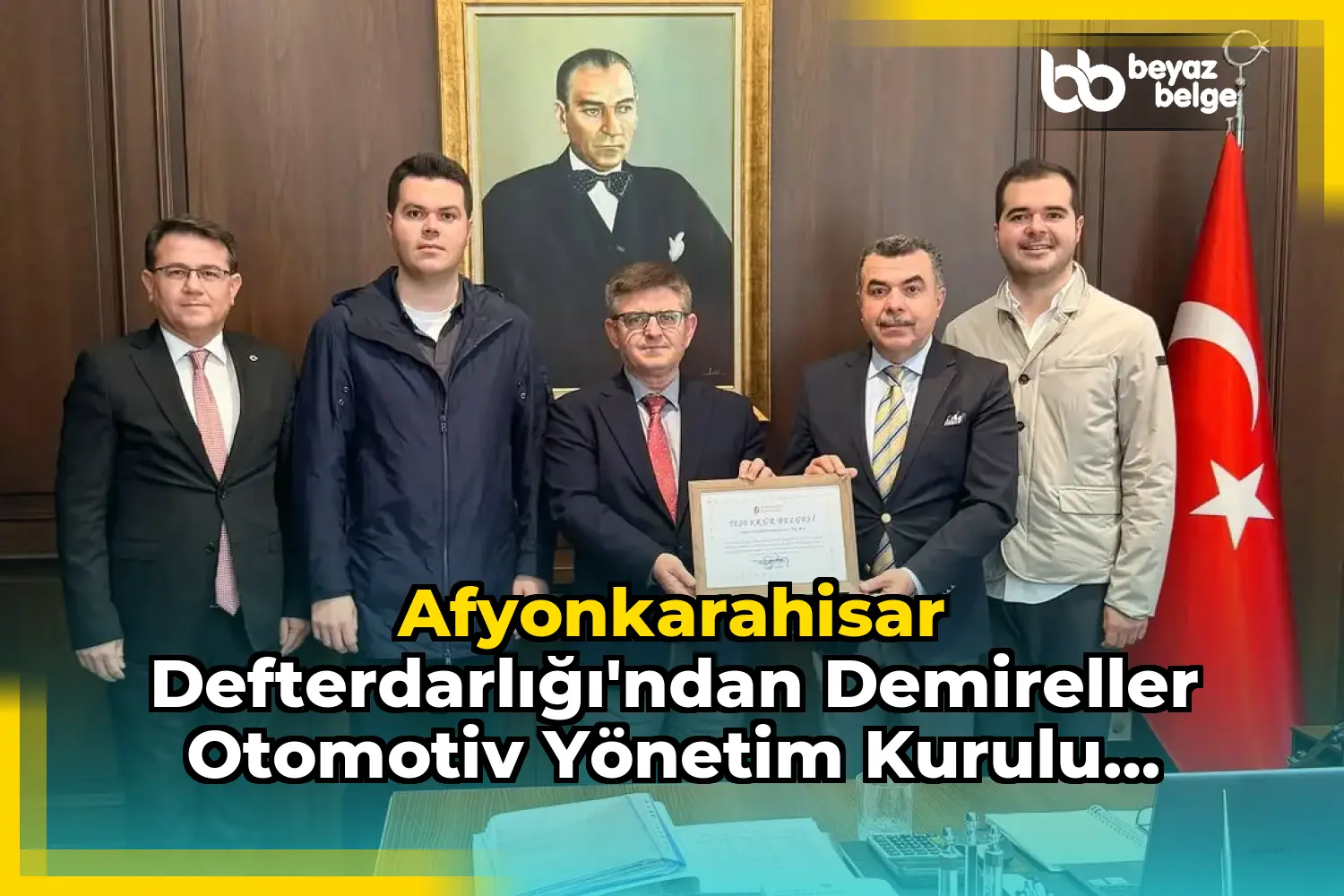 Afyonkarahisar Defterdarlığı'ndan Demireller Otomotiv Yönetim Kurulu Başkanı'na Teşekkür Ziyareti