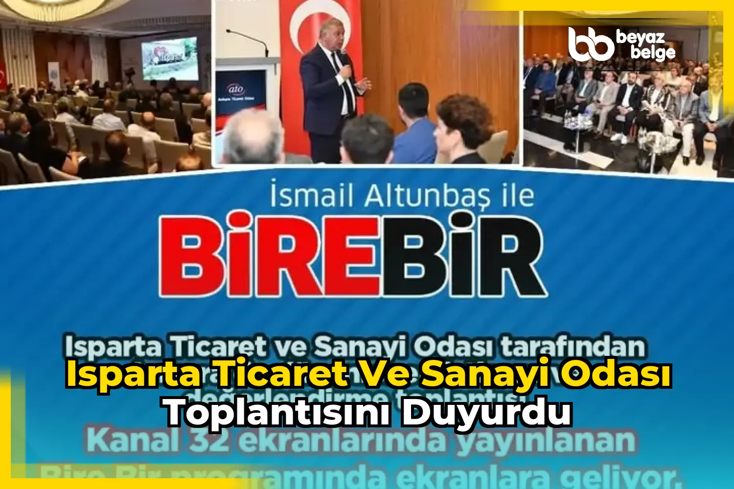 Isparta Ticaret ve Sanayi Odası toplantısını duyurdu