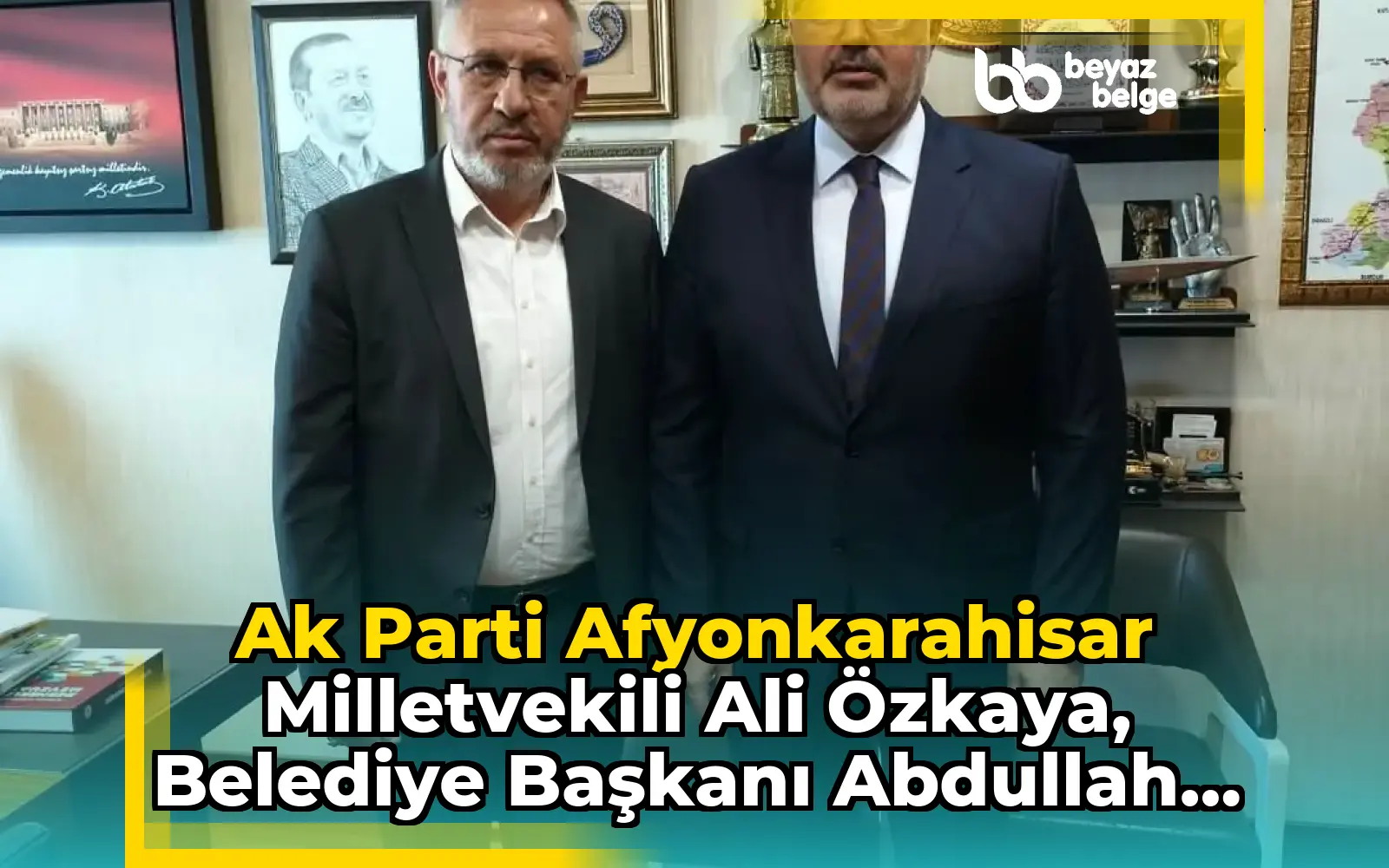 Ak Parti Afyonkarahisar Milletvekili Ali Özkaya, Belediye Başkanı Abdullah Çelik'i Gazi Meclis'te Ağırladı
