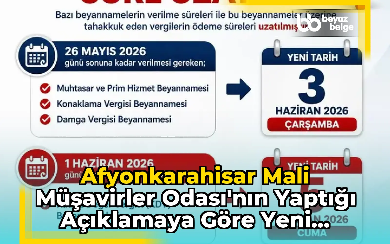 Afyonkarahisar Mali Müşavirler Odası'nın Yaptığı Açıklamaya Göre Yeni Düzenleme