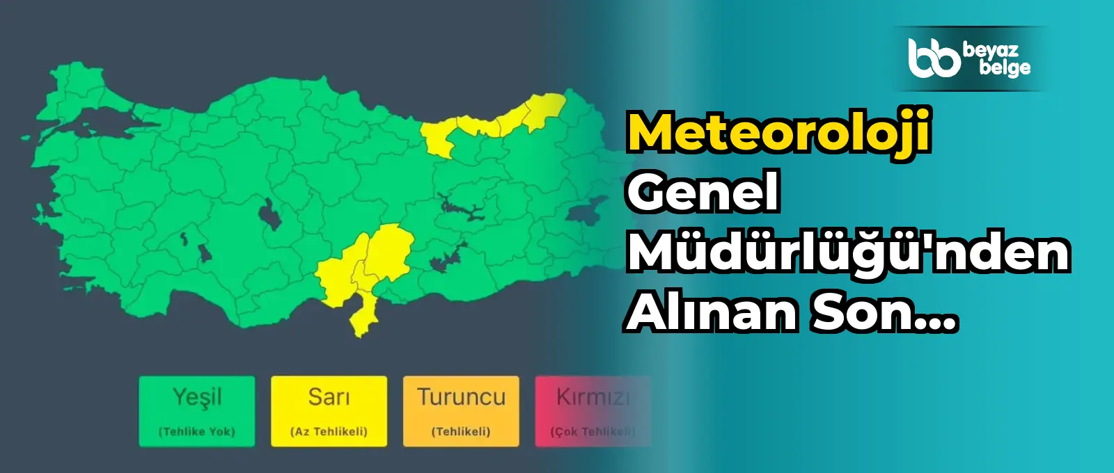 Meteoroloji Genel Müdürlüğü'nden Alınan Son Hava Durumu Raporu