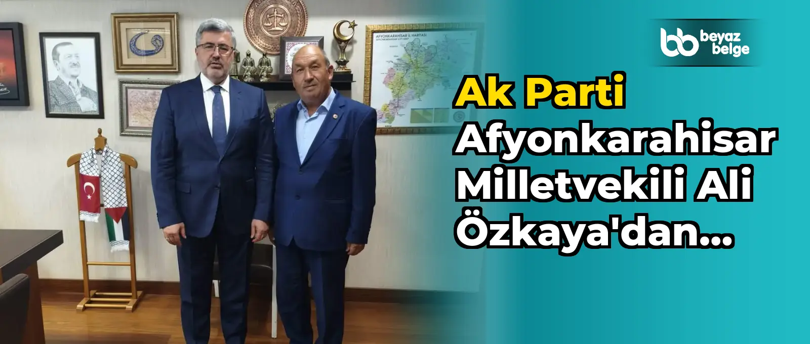 Ak Parti Afyonkarahisar Milletvekili Ali Özkaya'dan İscehisar Seydiler Belediye Başkanı Adem Tokdemir'e Ziyaret