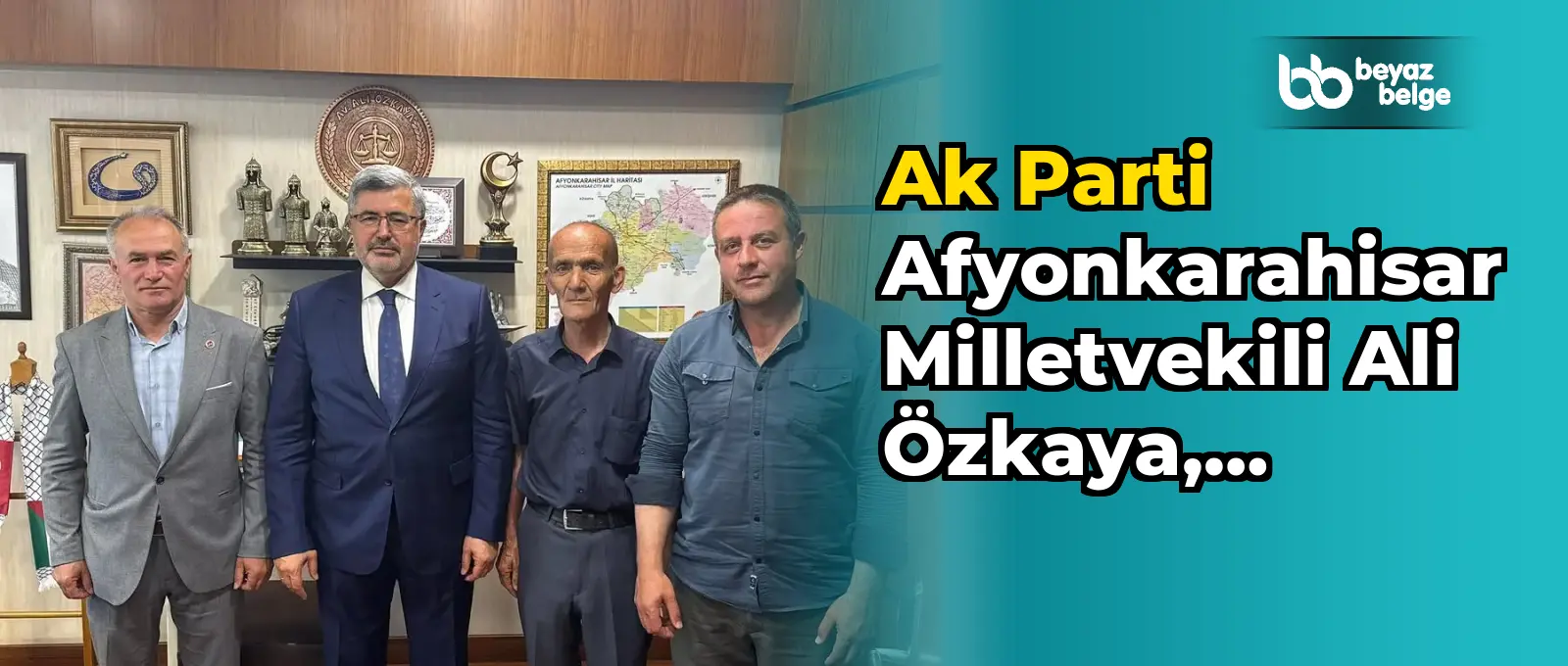 Ak Parti Afyonkarahisar Milletvekili Ali Özkaya, Şuhut Mahmut Köyü Muhtarı Mehmet Kuzu ve Hemşerilerini Gazi Meclisinde Ağırladı