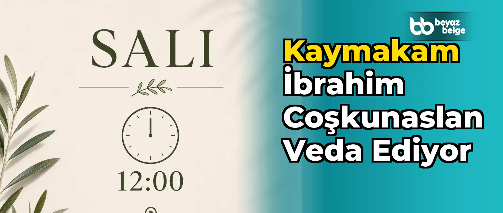 Kaymakam İbrahim Coşkunaslan veda ediyor