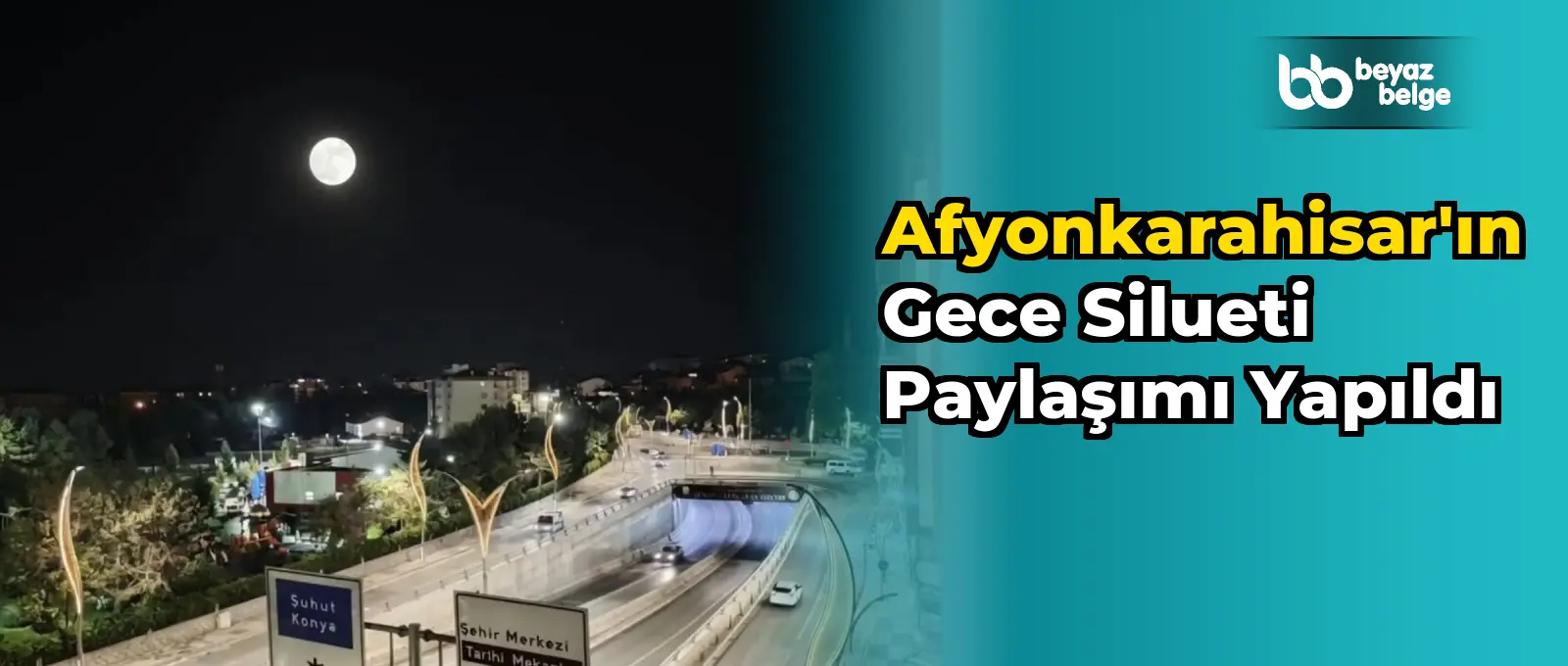 Afyonkarahisar'ın gece silueti paylaşımı yapıldı