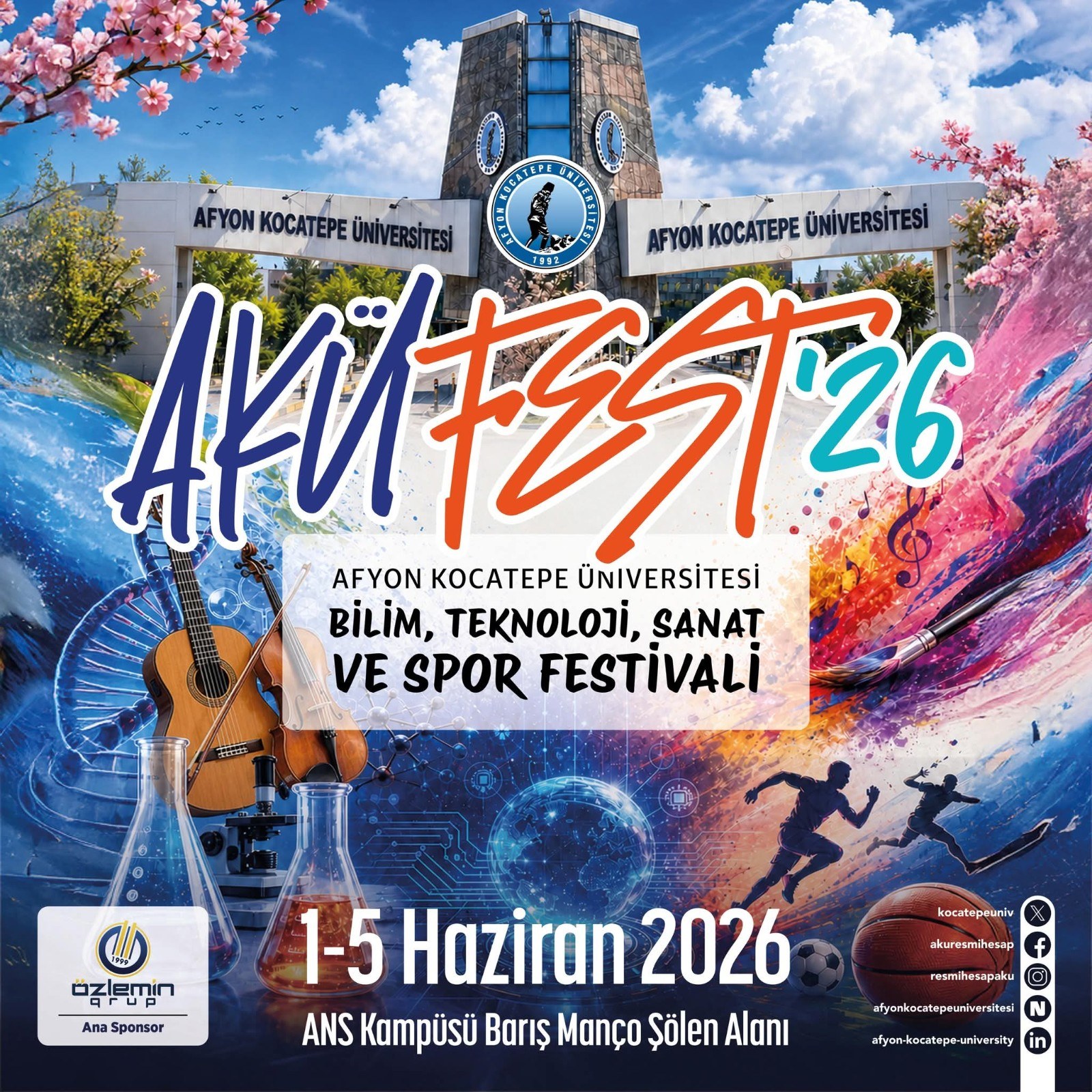 AKÜFEST 2026 Bilim, Sanat ve Sporla Başlıyor