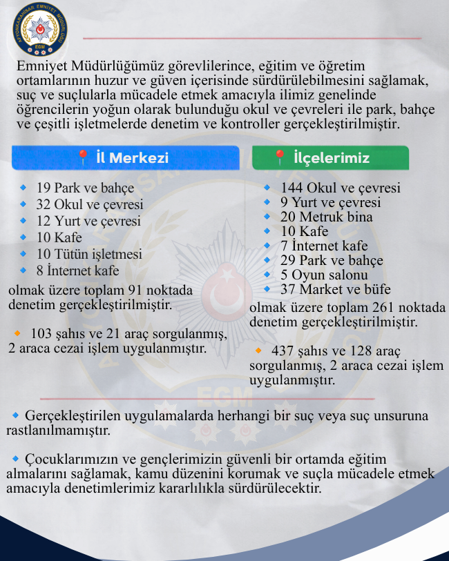 Asayiş Basın Bülteni