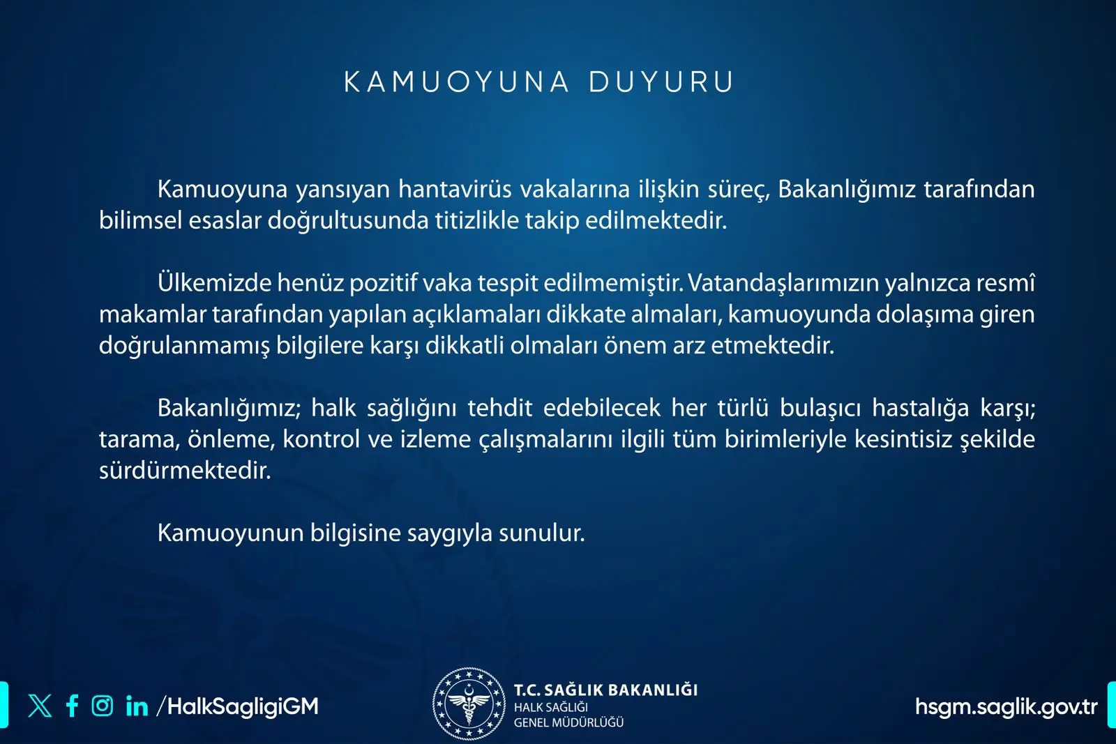 Hantavirüs vakalar? Bakanl?kça titizlikle izleniyor